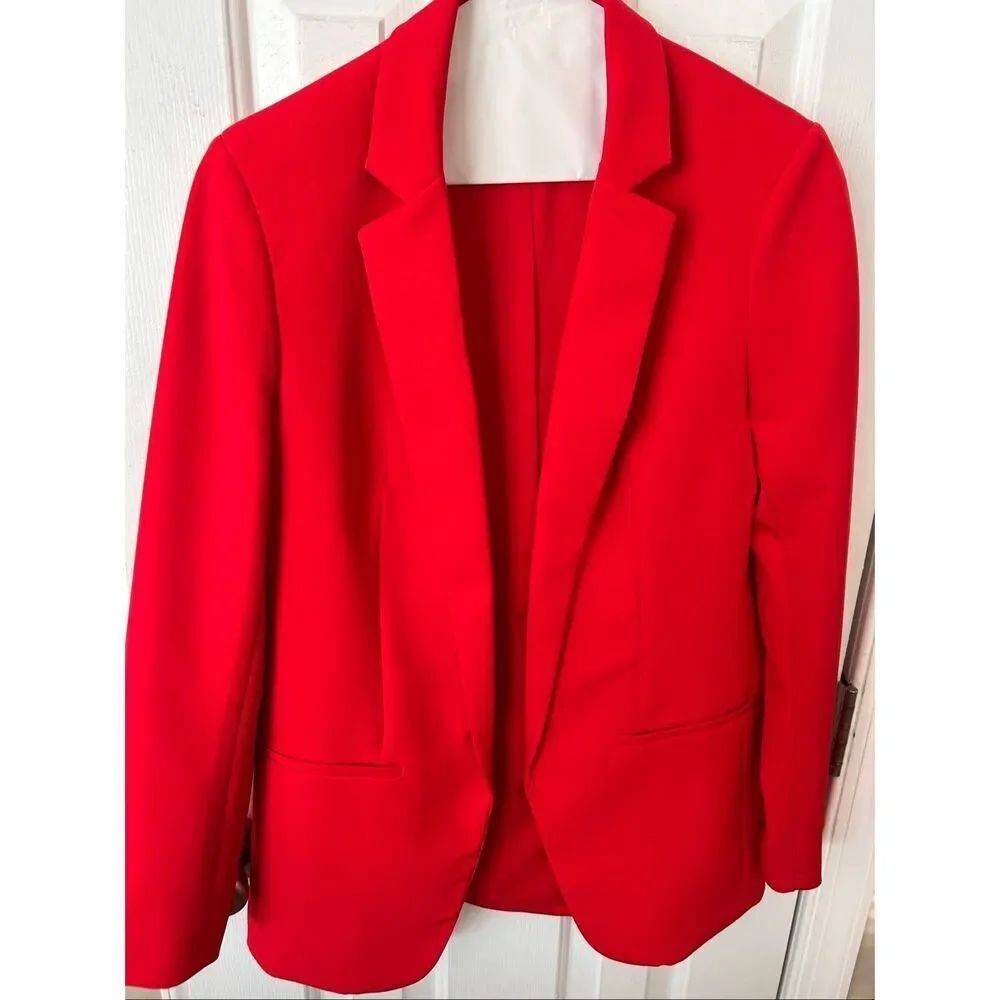 Express women’s red blazer size XS dry cleaned stylish classy work attire